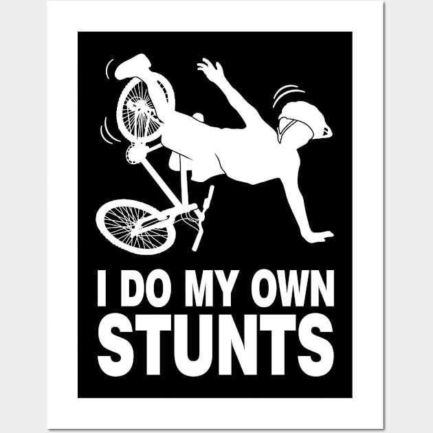 I Do My Own Stunts Bicycle Bicycling Wall Art by Tobias Store